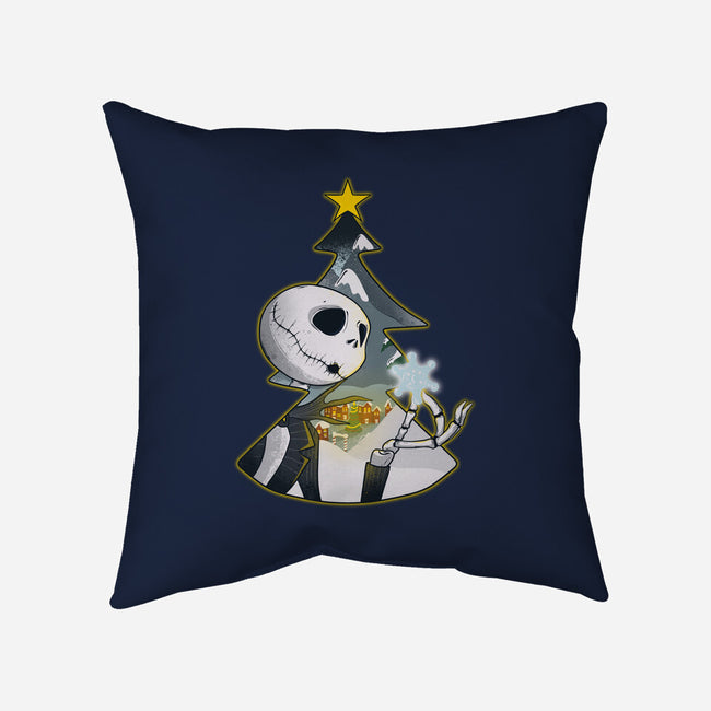 Nightmare Snowflake-None-Removable Cover-Throw Pillow-Claudia