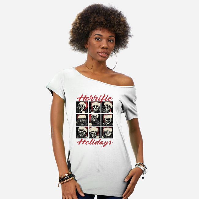 Horrific Holidays-Womens-Off Shoulder-Tee-momma_gorilla