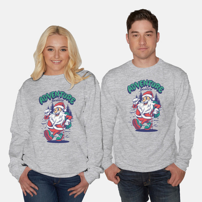 Adventure Begins-Unisex-Crew Neck-Sweatshirt-spoilerinc