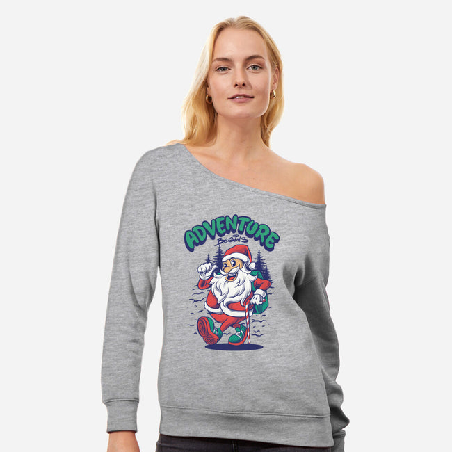 Adventure Begins-Womens-Off Shoulder-Sweatshirt-spoilerinc