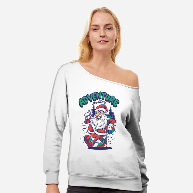 Adventure Begins-Womens-Off Shoulder-Sweatshirt-spoilerinc