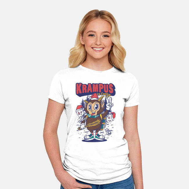 Krampus Is Coming-Womens-Fitted-Tee-spoilerinc