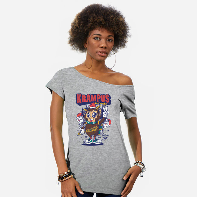 Krampus Is Coming-Womens-Off Shoulder-Tee-spoilerinc