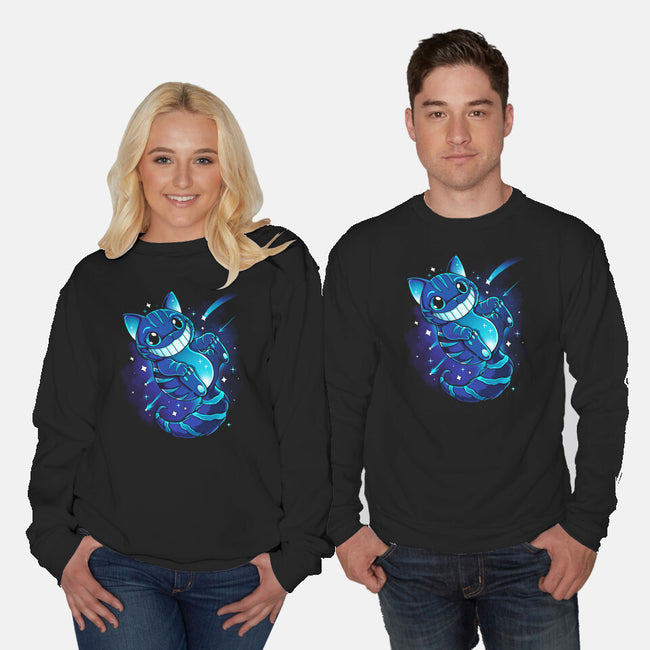 Cheshire Galaxy-Unisex-Crew Neck-Sweatshirt-Vallina84