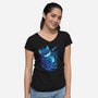 Cheshire Galaxy-Womens-V-Neck-Tee-Vallina84