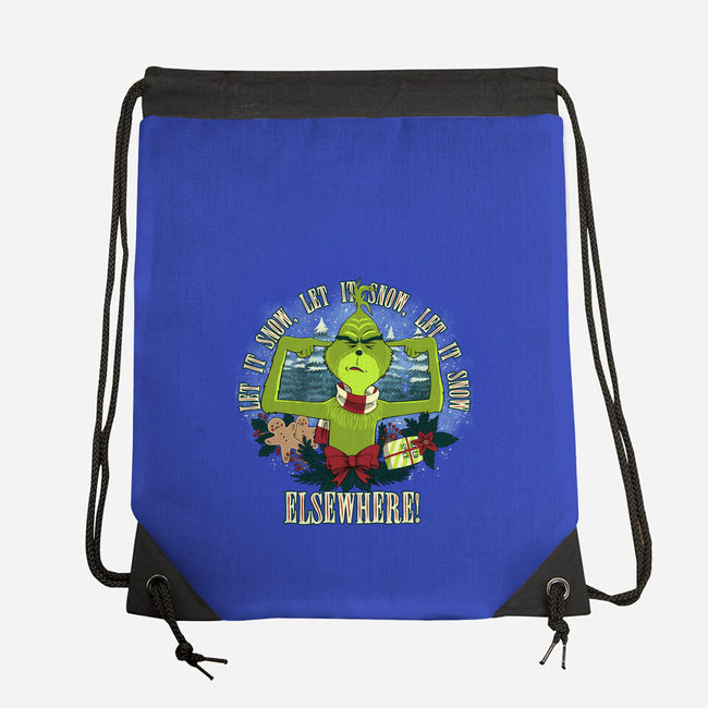 Let It Snow Elsewhere-None-Drawstring-Bag-rmatix