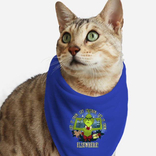 Let It Snow Elsewhere-Cat-Bandana-Pet Collar-rmatix