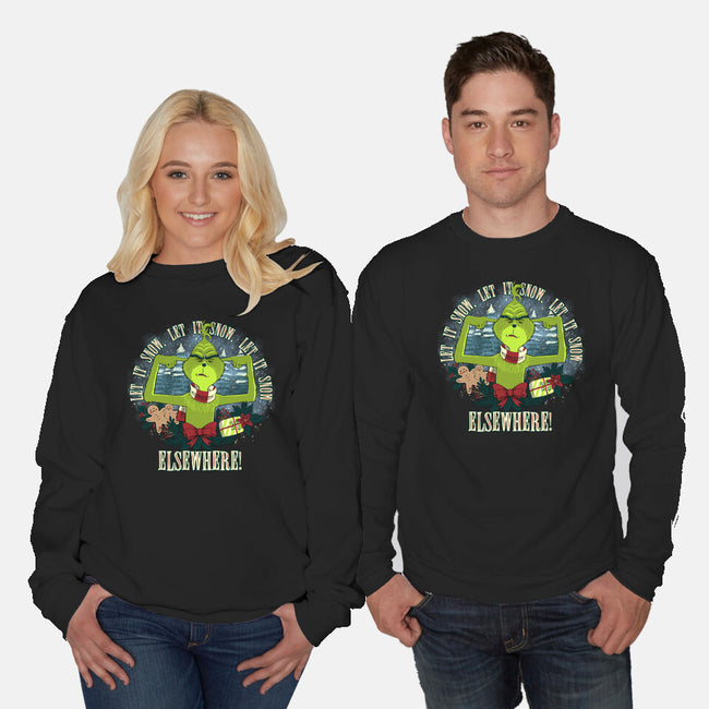 Let It Snow Elsewhere-Unisex-Crew Neck-Sweatshirt-rmatix