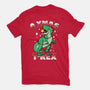 O Xmas T-Rex-Womens-Basic-Tee-Boggs Nicolas