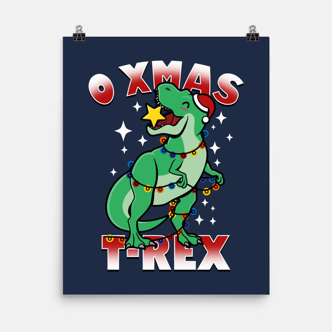 O Xmas T-Rex-None-Matte-Poster-Boggs Nicolas