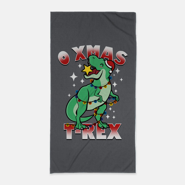 O Xmas T-Rex-None-Beach-Towel-Boggs Nicolas