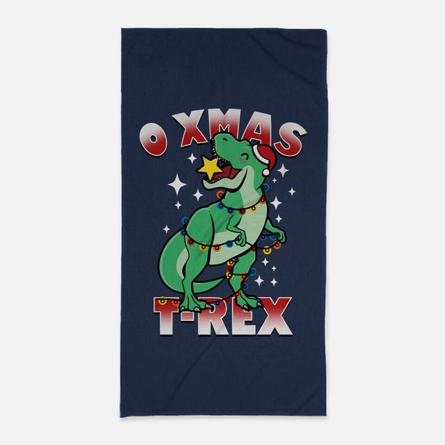 O Xmas T-Rex-None-Beach-Towel-Boggs Nicolas