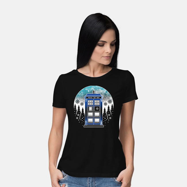 Time And Space And Snow-Womens-Basic-Tee-Logozaste