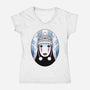 Spirits In The Snow-Womens-V-Neck-Tee-Logozaste