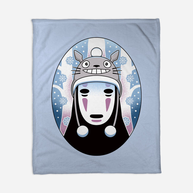 Spirits In The Snow-None-Fleece-Blanket-Logozaste