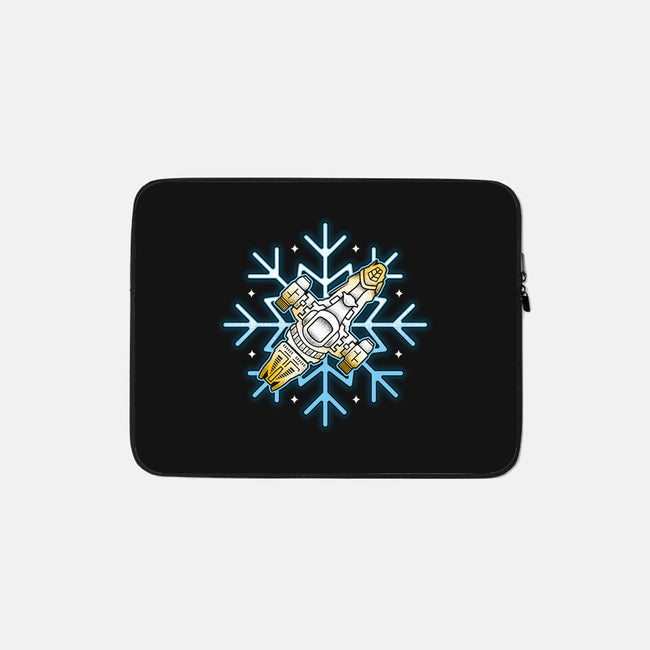 Shiny Snowflake-None-Zippered-Laptop Sleeve-Logozaste