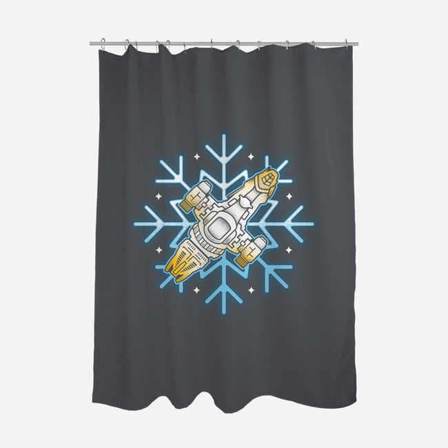 Shiny Snowflake-None-Polyester-Shower Curtain-Logozaste