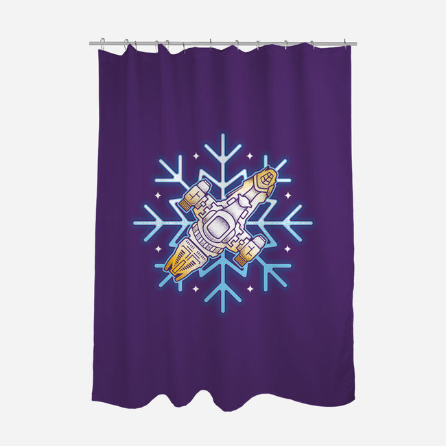 Shiny Snowflake-None-Polyester-Shower Curtain-Logozaste