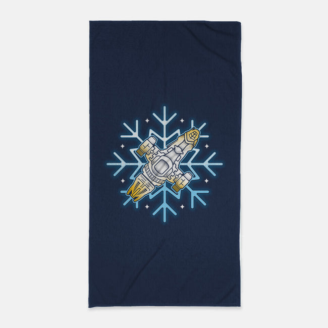 Shiny Snowflake-None-Beach-Towel-Logozaste