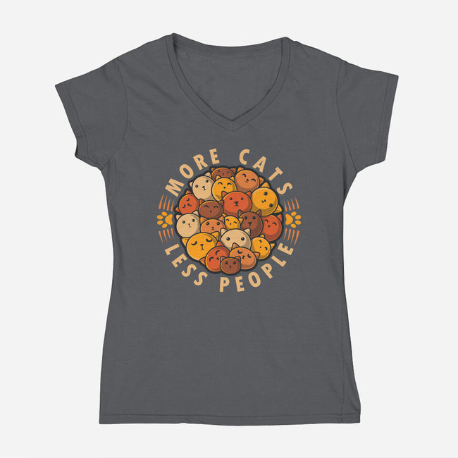 More Cats Less People-Womens-V-Neck-Tee-erion_designs