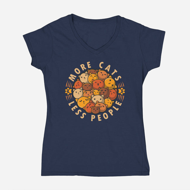 More Cats Less People-Womens-V-Neck-Tee-erion_designs