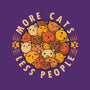 More Cats Less People-None-Non-Removable Cover w Insert-Throw Pillow-erion_designs