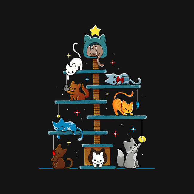 Christmas Tree House Cats-Cat-Basic-Pet Tank-Vallina84