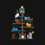 Christmas Tree House Cats-None-Stretched-Canvas-Vallina84