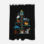 Christmas Tree House Cats-None-Polyester-Shower Curtain-Vallina84