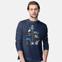 Christmas Tree House Cats-Mens-Long Sleeved-Tee-Vallina84