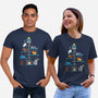 Christmas Tree House Cats-Unisex-Basic-Tee-Vallina84