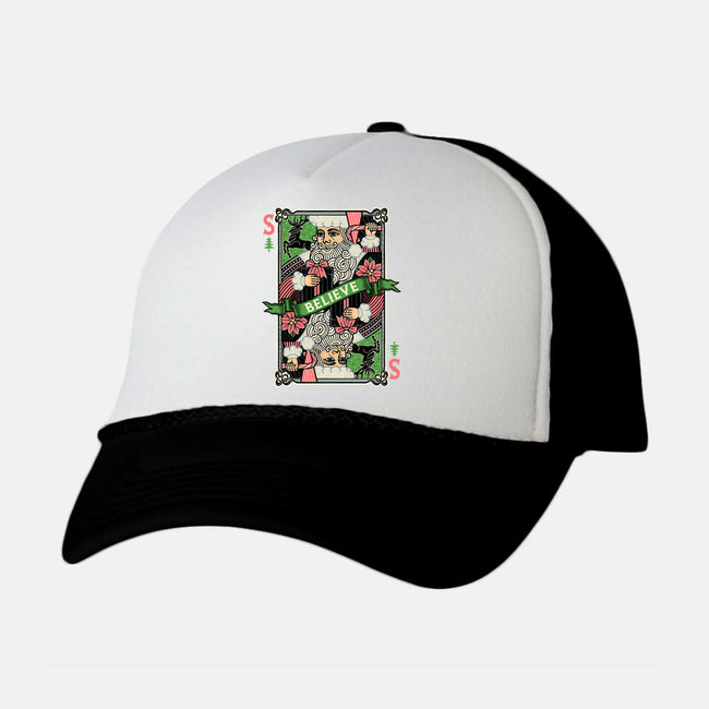 Believe Card-Unisex-Trucker-Hat-momma_gorilla