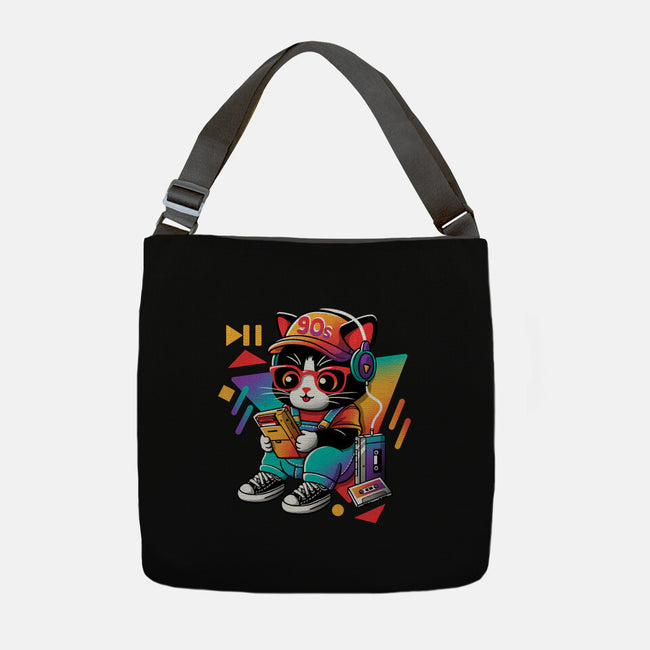 90s Cat Child-None-Adjustable Tote-Bag-NemiMakeit