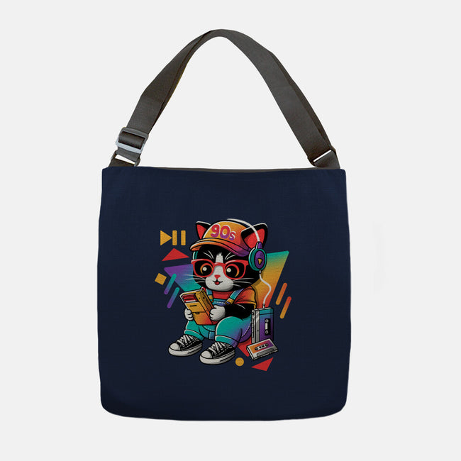 90s Cat Child-None-Adjustable Tote-Bag-NemiMakeit