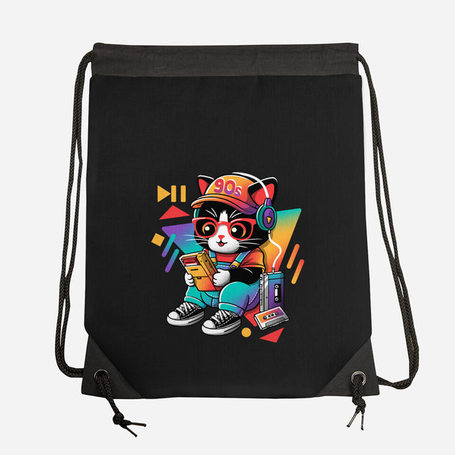 90s Cat Child-None-Drawstring-Bag-NemiMakeit