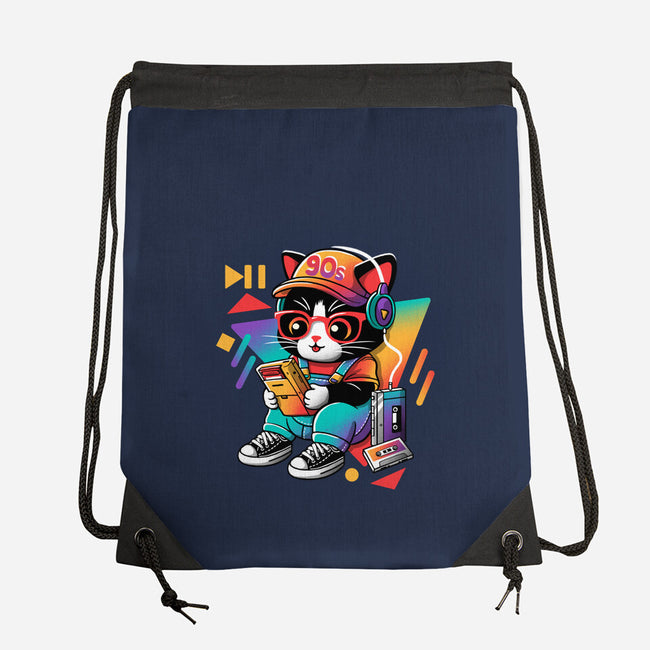 90s Cat Child-None-Drawstring-Bag-NemiMakeit