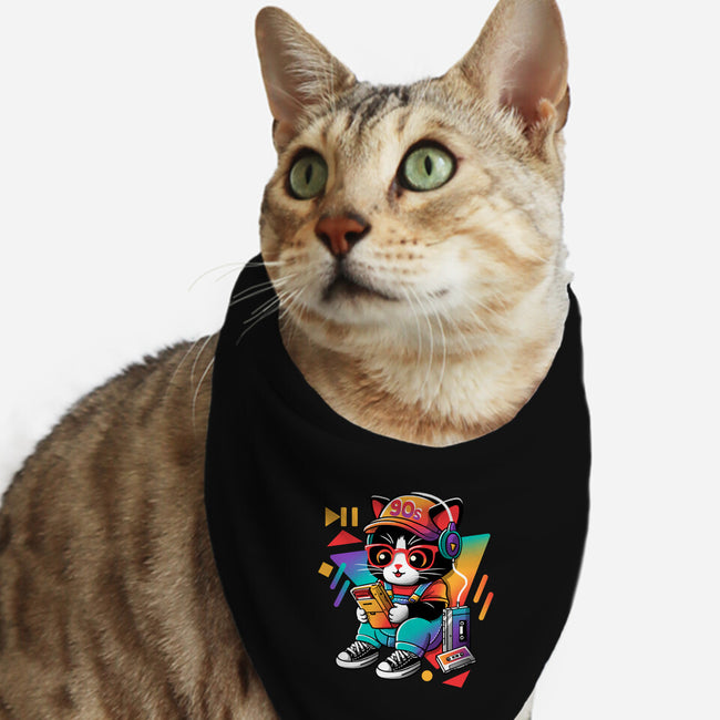 90s Cat Child-Cat-Bandana-Pet Collar-NemiMakeit