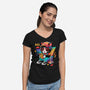 90s Cat Child-Womens-V-Neck-Tee-NemiMakeit