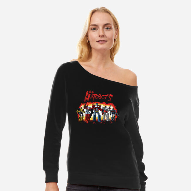 The Autobots-Womens-Off Shoulder-Sweatshirt-zascanauta