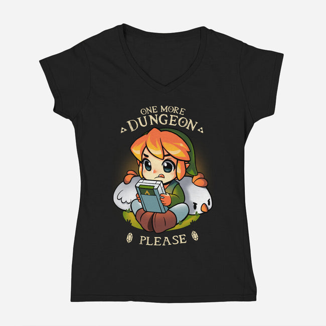 One More Dungeon-Womens-V-Neck-Tee-BlancaVidal