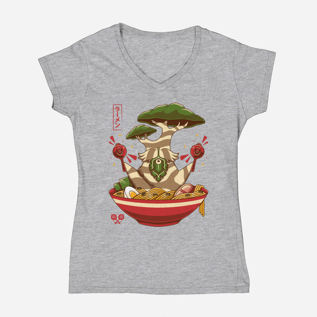 Maracas Dance Ramen-Womens-V-Neck-Tee-Alundrart