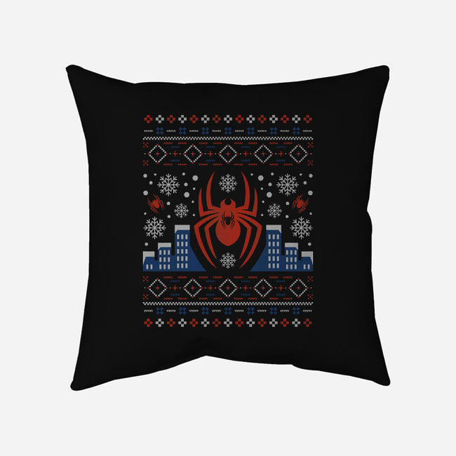 New York Aranea Ugly Sweater-None-Removable Cover-Throw Pillow-Logozaste