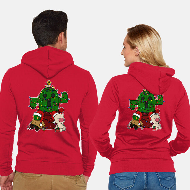 Christmas Cactuar-Unisex-Zip-Up-Sweatshirt-Alexhefe