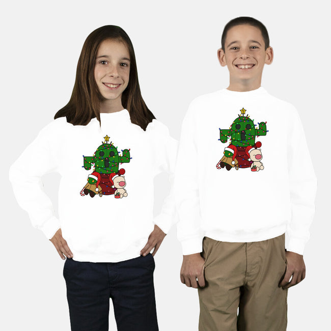 Christmas Cactuar-Youth-Crew Neck-Sweatshirt-Alexhefe