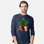 Christmas Cactuar-Mens-Long Sleeved-Tee-Alexhefe