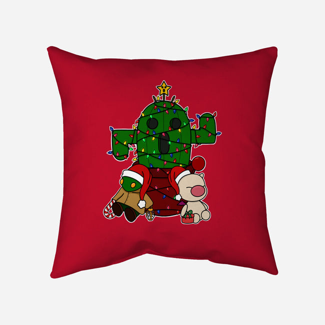 Christmas Cactuar-None-Non-Removable Cover w Insert-Throw Pillow-Alexhefe