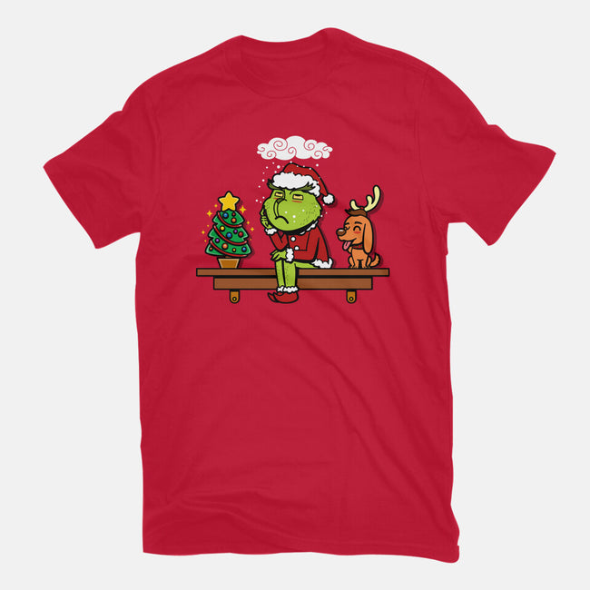 Grinch On The Shelf-Mens-Heavyweight-Tee-Boggs Nicolas