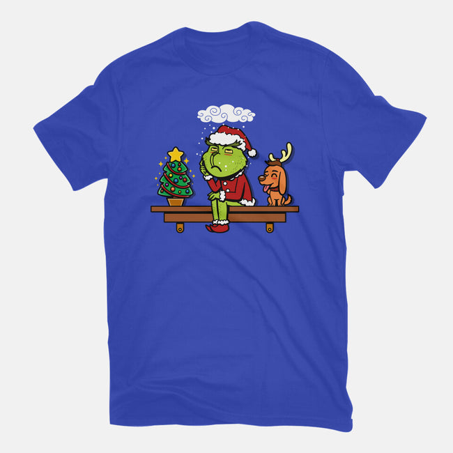 Grinch On The Shelf-Womens-Basic-Tee-Boggs Nicolas