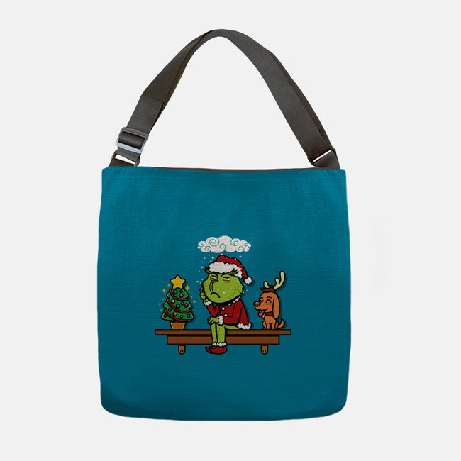 Grinch On The Shelf-None-Adjustable Tote-Bag-Boggs Nicolas