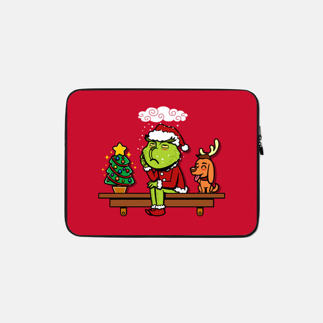 Grinch On The Shelf-None-Zippered-Laptop Sleeve-Boggs Nicolas